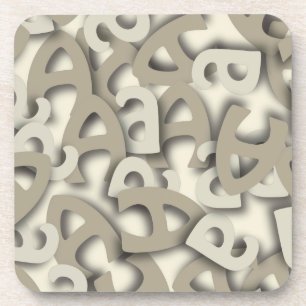 Posavasos Letra A Gris