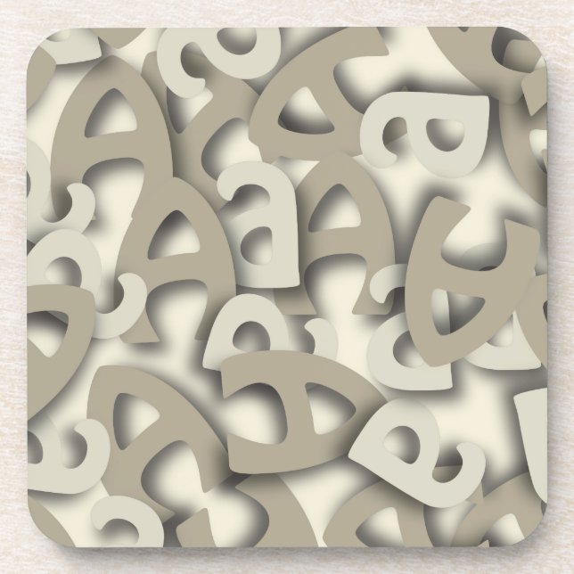 Posavasos Letra A Gris (Frente)