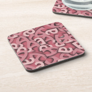 Posavasos Letra A Rosa