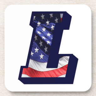 Posavasos Letra americana de la bandera "L"