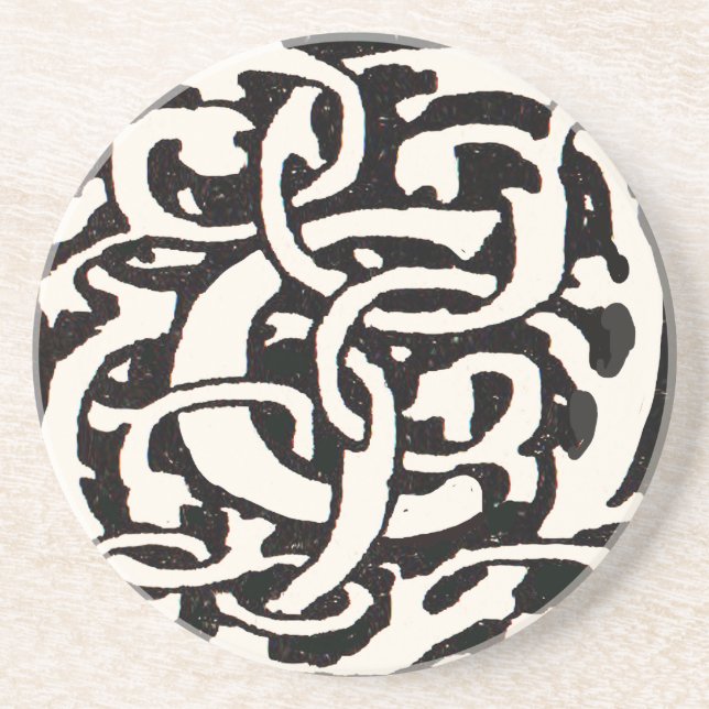 Posavasos Letra Art Nouveau del Monograma C de la cosecha de (Frente)