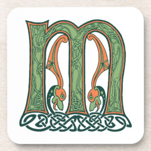 Posavasos Letra Celta Knot M, diseño irlandés