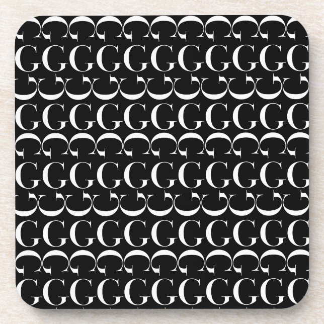 Posavasos Letra inicial monograma G (Frente)