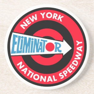 Posavasos letrero vintage de New York National Speedway