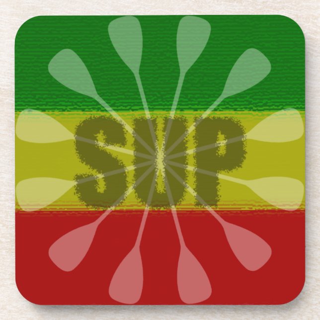 Posavasos Levantar la silla de remo, paleta de remo (Frente)