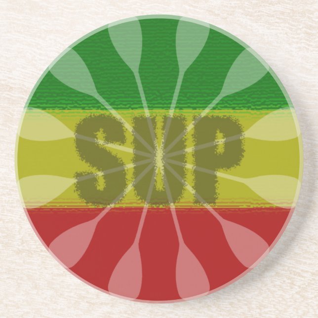 Posavasos Levantar la silla de remo, paleta de remo (Frente)