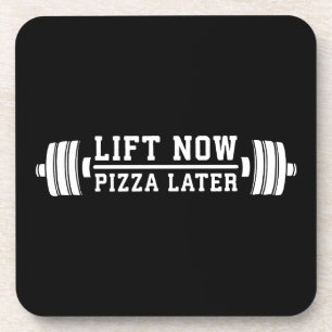 Posavasos Levántate Ahora, Pizza Después, Barbell - Gracioso