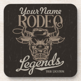 Posavasos Leyendas personalizadas de rodeo en el viejo oeste
