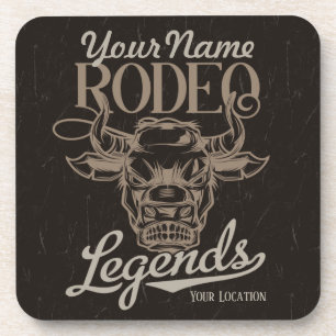 Posavasos Leyendas personalizadas de rodeo en el viejo oeste