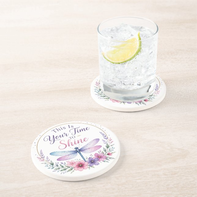Posavasos Libélula Inspiradora/Tu Momento de Brillar (Lado)