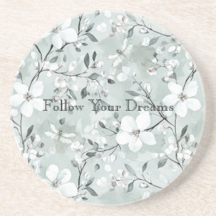 Posavasos Libélulas Florales Blanco Azul