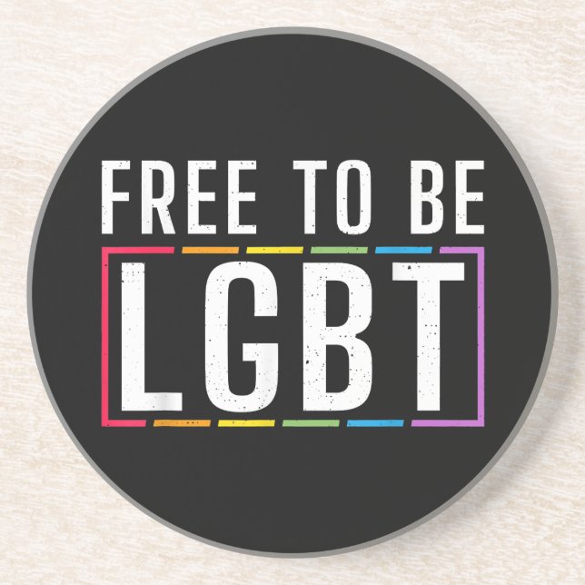 Posavasos Libertad para ser el orgullo gay bisexual LGBT (Frente)