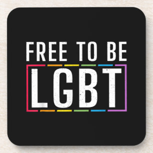 Posavasos Libertad para ser el orgullo gay bisexual LGBT