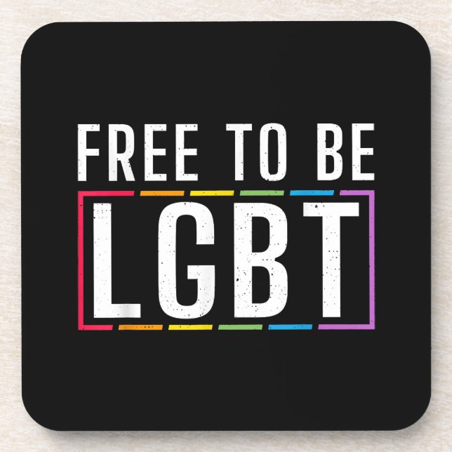 Posavasos Libertad para ser el orgullo gay bisexual LGBT (Frente)