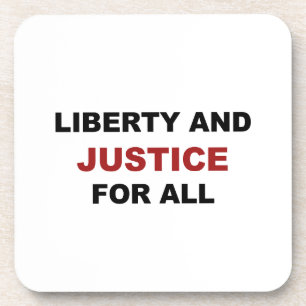 Posavasos Libertad y justicia para todos