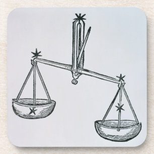 Posavasos Libra (las escalas) un ilustracion del 'Poeti