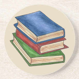 Posavasos Library Book Stack Teacher Librarian Educator Gift