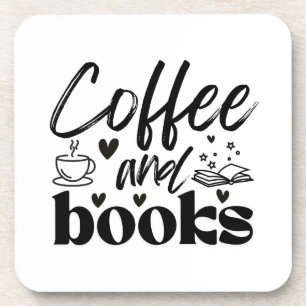 Posavasos Libro Bonito y Amantes del Café Personalizado