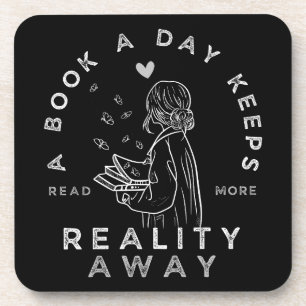 Posavasos Libro de citas divertidas de lectura un día mantie