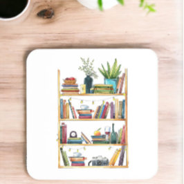 Posavasos Libro de libros Lover Coffee Tea