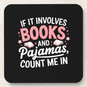 Posavasos Libro y pijama divertido amante de los libros lect