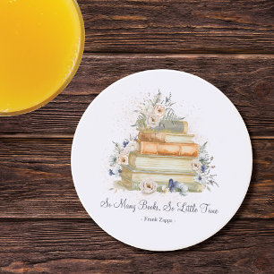 Posavasos Libros de Citas Personalizadas Vintage Beige Rosas