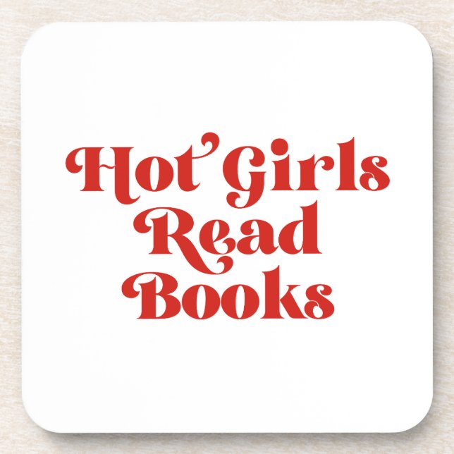 Posavasos Libros de lectura de Chicas calientes (Frente)