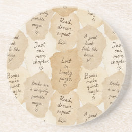 Posavasos Libros mágicos de crema inspiradores