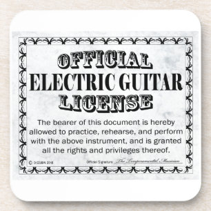 Posavasos Licencia de guitarra eléctrica
