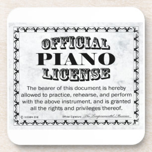 Posavasos Licencia de piano