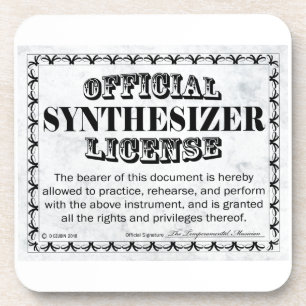 Posavasos Licencia de sintetizador