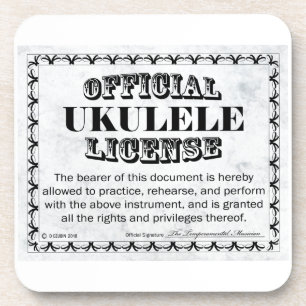 Posavasos Licencia de Ukulele