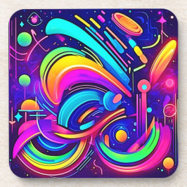 Posavasos Lienzo cósmico: Un universo de color