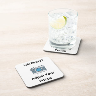 Posavasos LIfe borrosa, ajusta tu enfoque en un