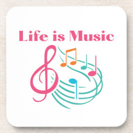 Posavasos Life is Music with Dancing Notes