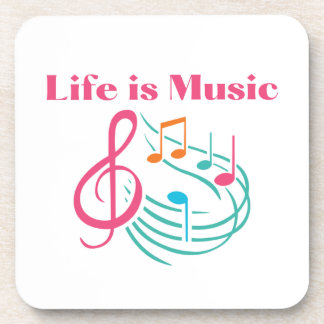 Posavasos Life is Music with Dancing Notes