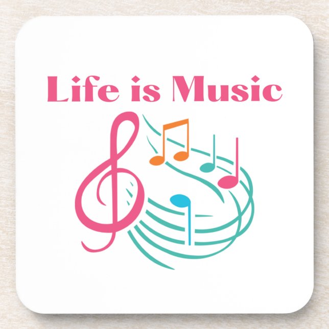 Posavasos Life is Music with Dancing Notes (Frente)