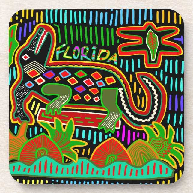 Posavasos Ligador de Florida - Critters Hurriqueños (Frente)