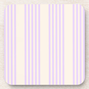 Posavasos Lilac púrpura y beige cinco rayas patrón