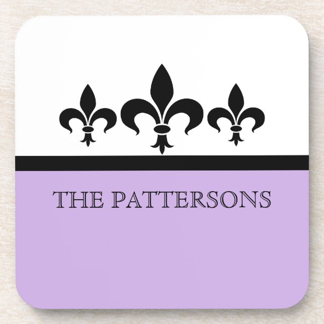 Posavasos Lilac Swanky Fleur De Lis Coaster Set (Frente)