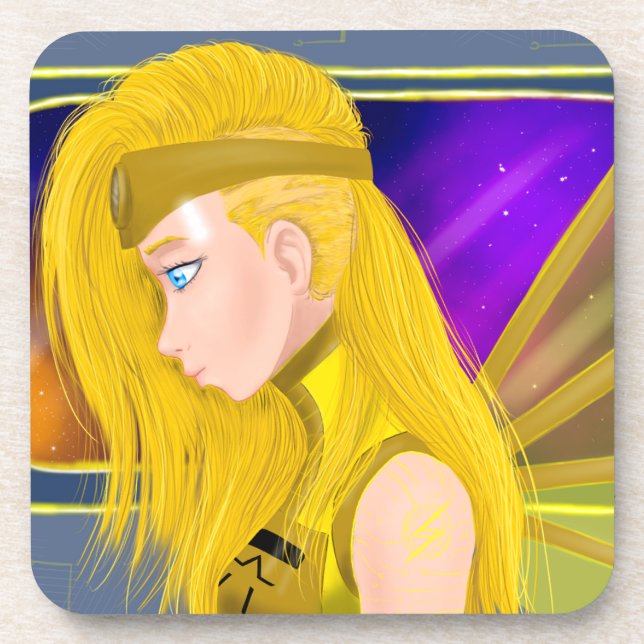 Posavasos Lilin OC - Ángel Cyborg - Arte inspirado en Starse (Frente)