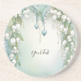 Posavasos Lily acuarela de la montaña rusa de arenisca del V