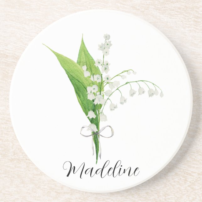 Posavasos Lily de Valle Floral   (Frente)