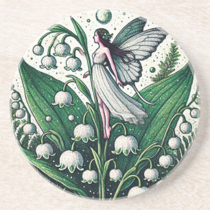 Posavasos Lily of the Valley Fairy Ilustracion Spring