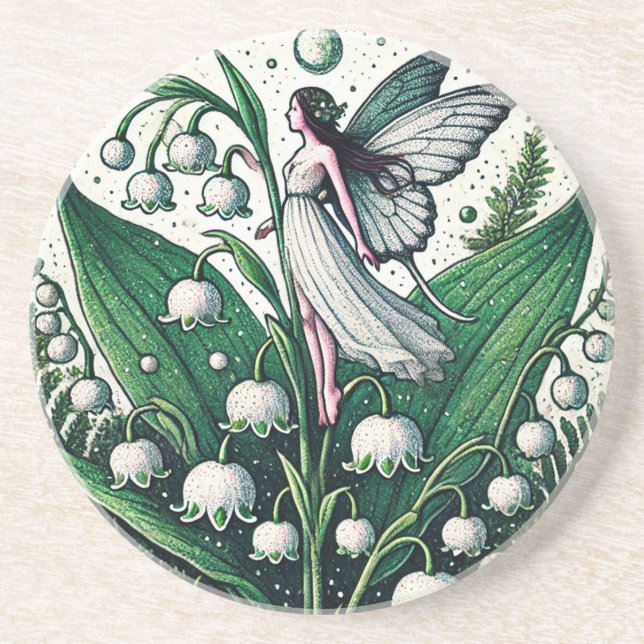 Posavasos Lily of the Valley Fairy Ilustracion Spring (Frente)