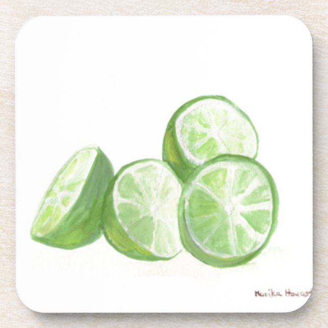 Posavasos Lime fruit design real limes (Frente)