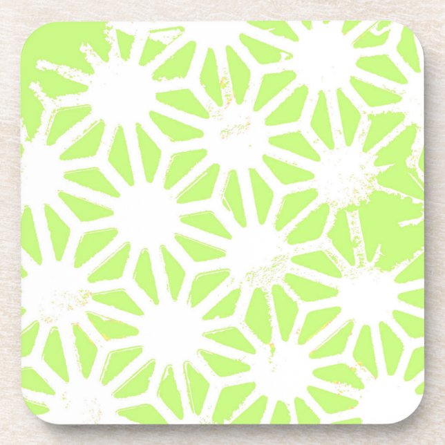 Posavasos Lime green geometric pattern (Frente)