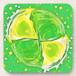 Posavasos Lime Green Spiral