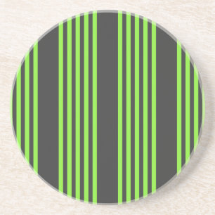 Posavasos Lime verde y carbón vegetal cinco rayas patrón