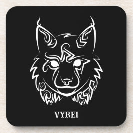 Posavasos Linces tribales negros y blancos